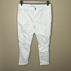 Hudson White‎ Natalie Midrise Slim Boyfriend Jeans